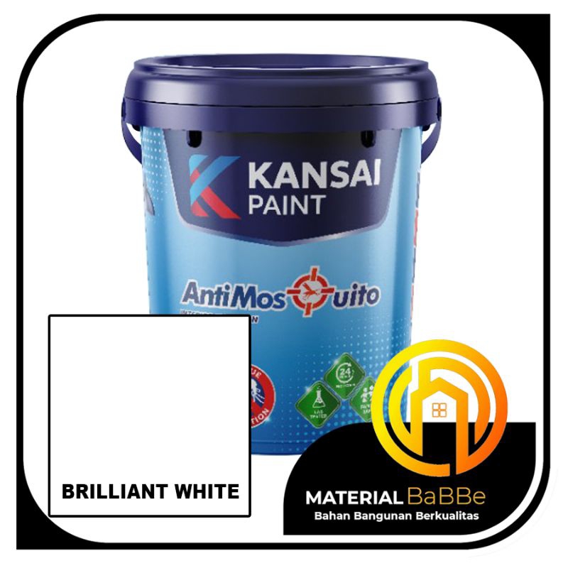 Kansai Paint Anti Mosquito Brilliant White 20 Liter | Cat Dinding Dalam Anti Nyamuk