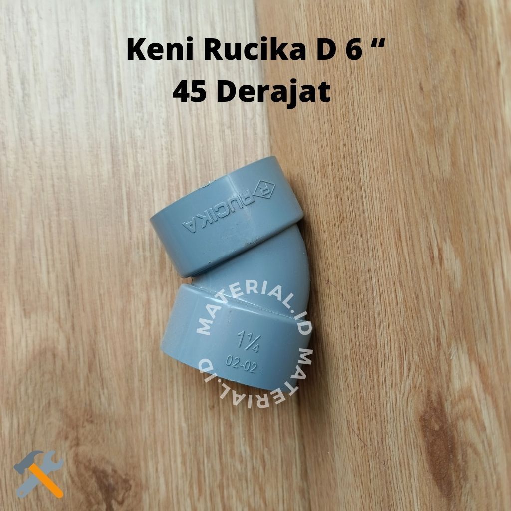 Knee 6 inch / Elbow / Keni 6 inch RUCIKA (D) Sok Belok Belokkan Pipa Kni Sambungan Pipa 45 Derajat D