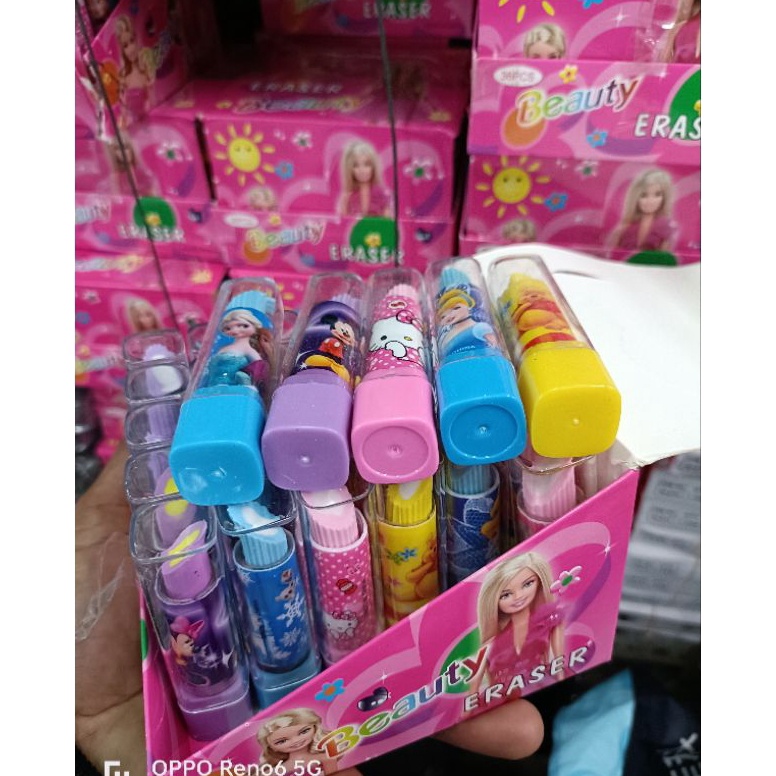 

36pcs penghapus karakter lipstik KODE J2K4