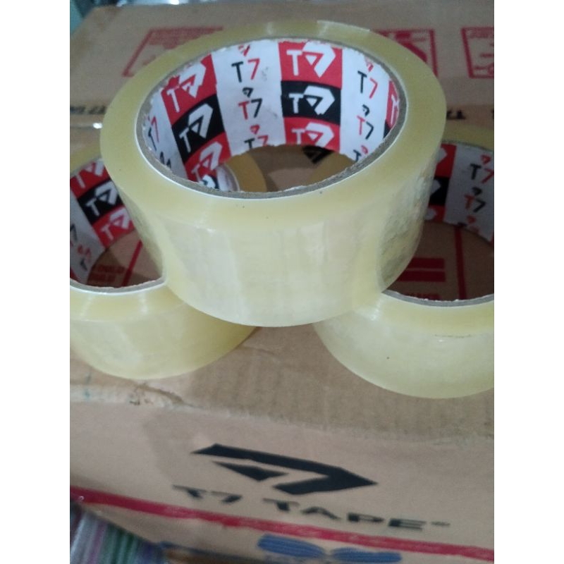

Lakban bening transparan T7 100 yard 45mm banjarmasin