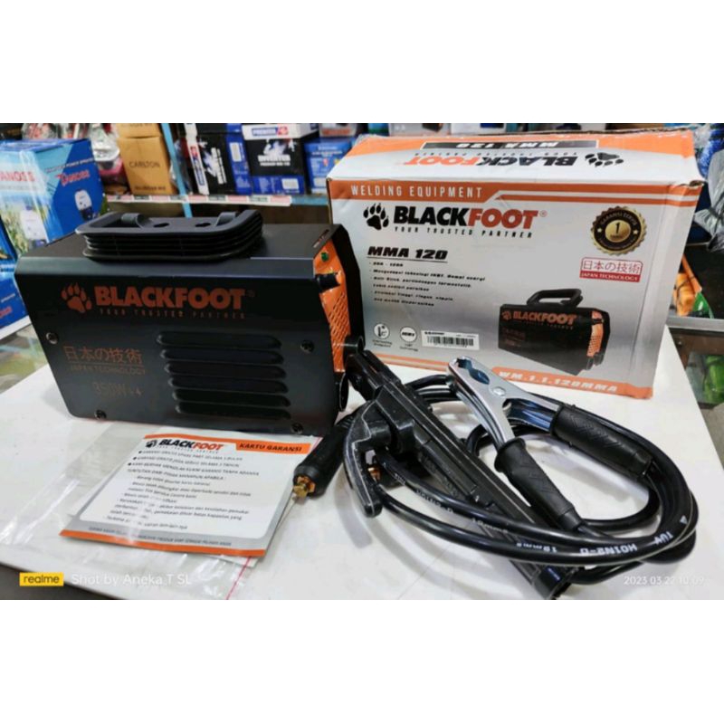 mesin las black foot MMA120 350 WATT++Inverter IGBT  trafo Las black foot 350watt
