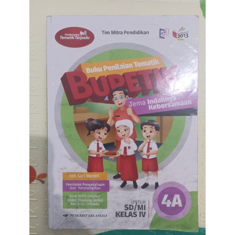 (BEKAS) Buku Penilaian Tematik BUPETIK Kelas 4A 4B 4C 4D 4E