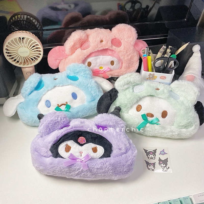 

Sanrio Hoodie Tempat Pensil Pouch Kotak Bulu Boneka Kuromi My Melody