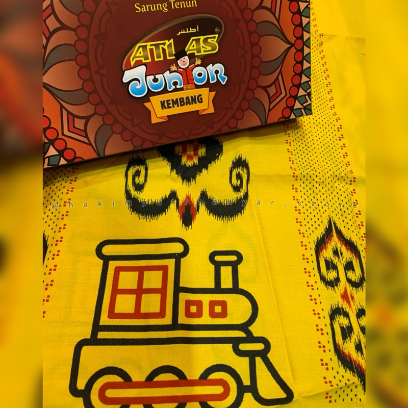 [GROSIR] Sarung Tenun Atlas Junior Kembang ~ Kain Sarung Anak-anak Atlas Motif Kembang