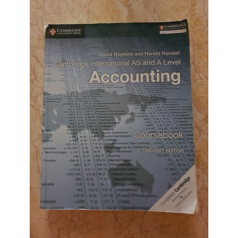 

Accounting Coursebook Second Edition Cambridge International AS and A Level - David Hopkins and Harold Randall (preloved)
