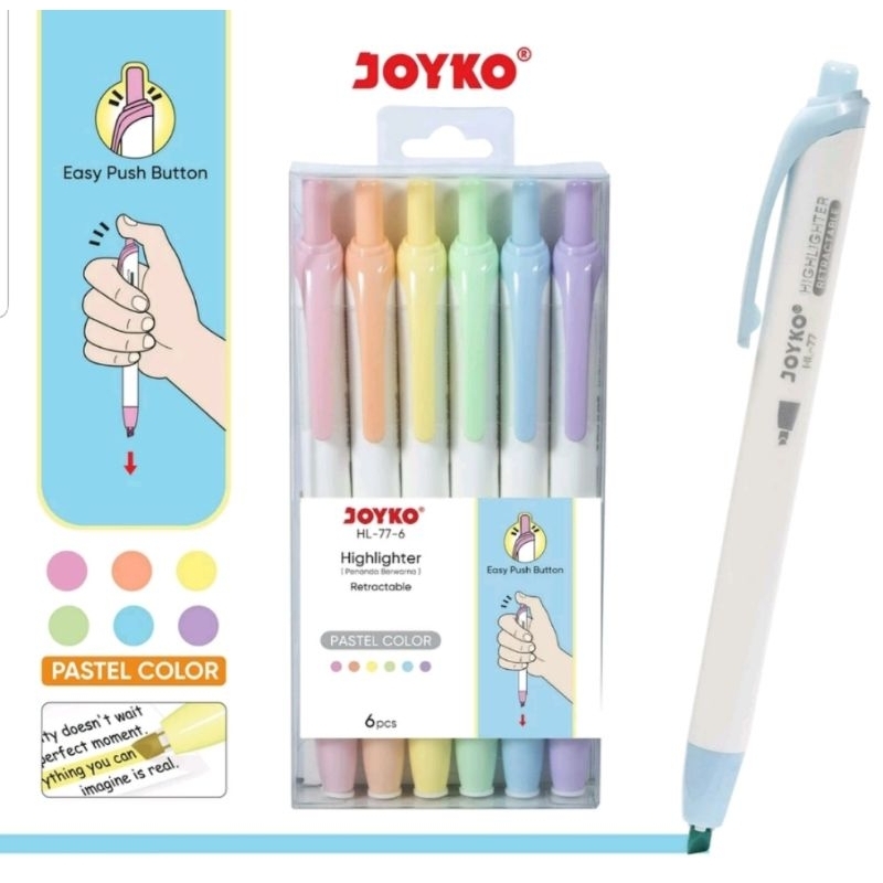 

STABILLO/HIGHLIGHTER JOYKO HL-77/6WARNA/PASTEL