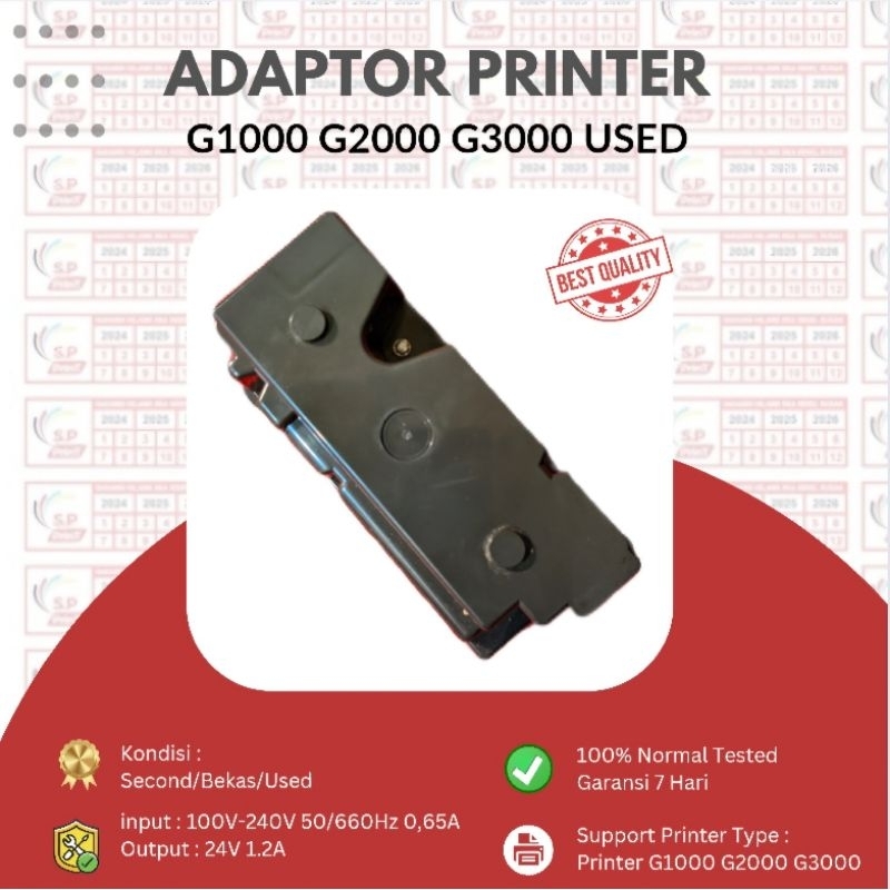 Adaptor Printer Canon G1000 G2000 G3000 Original Copotan Printer/Used/Bekas Pakai Normal