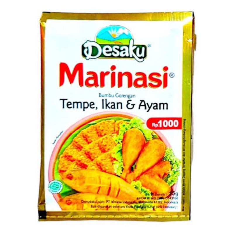 

Desaku Bumbu Marinasi Tempe Ikan Goreng Sachet 15gr