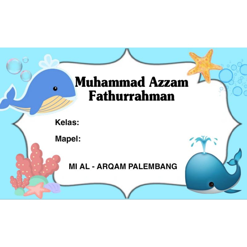 

(ISI 50 PCS) STICKER LABEL BUKU PELAJARAN SEKOLAH BISA CUSTOM NAMA DAN FOTO MOTIF PAUS