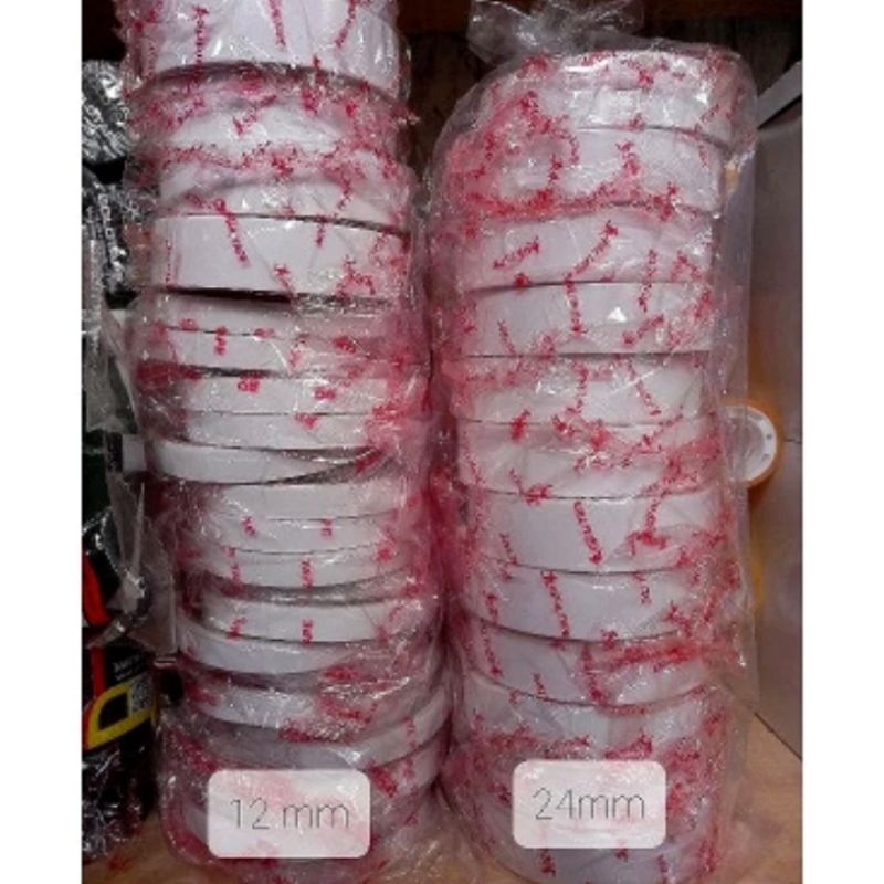 

[SATUAN] DOUBLE TAPE 12 MM DAN 24 MM [DOUBLE TAPE 1 INCH DAN 1/2 INCH]
