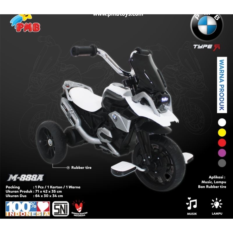 Motor Aki Anak  PMB M888 & Sepeda roda tiga PMB M888A