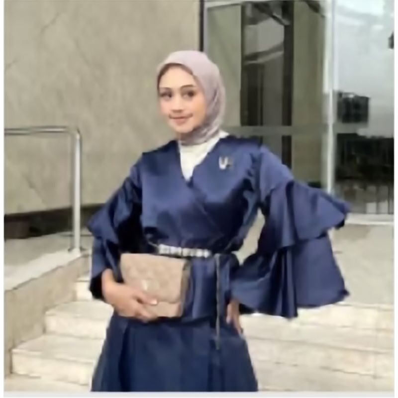Ducuss Outer dan rok organza Vanilla hijab