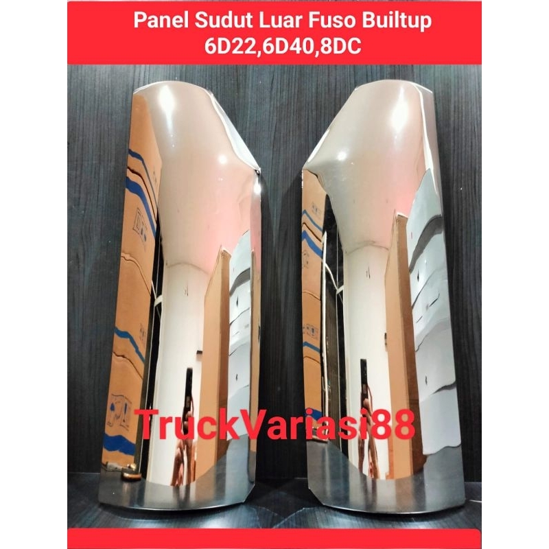 Pipi Sudut Chrome FUSO 6D22, 6D40, 8DC/Panel Pipi Sudut Truk FUSO Built Up Chrome/Vane Corner FUSO B