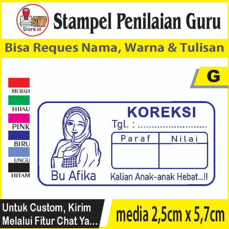 

Promo baru Stempel penilaianganti nama gambar dan warnacap guruSTAMPELBUGURU