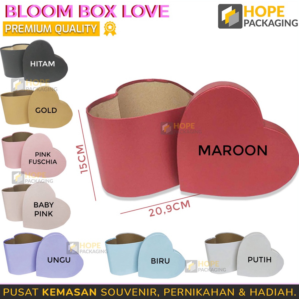 

NEW PRODUCT Bloom Box Love Diameter 15 x 1cm 2 x 15cm Kotak Bentuk Hati Flower Bloom Box Bunga Kotak Kado