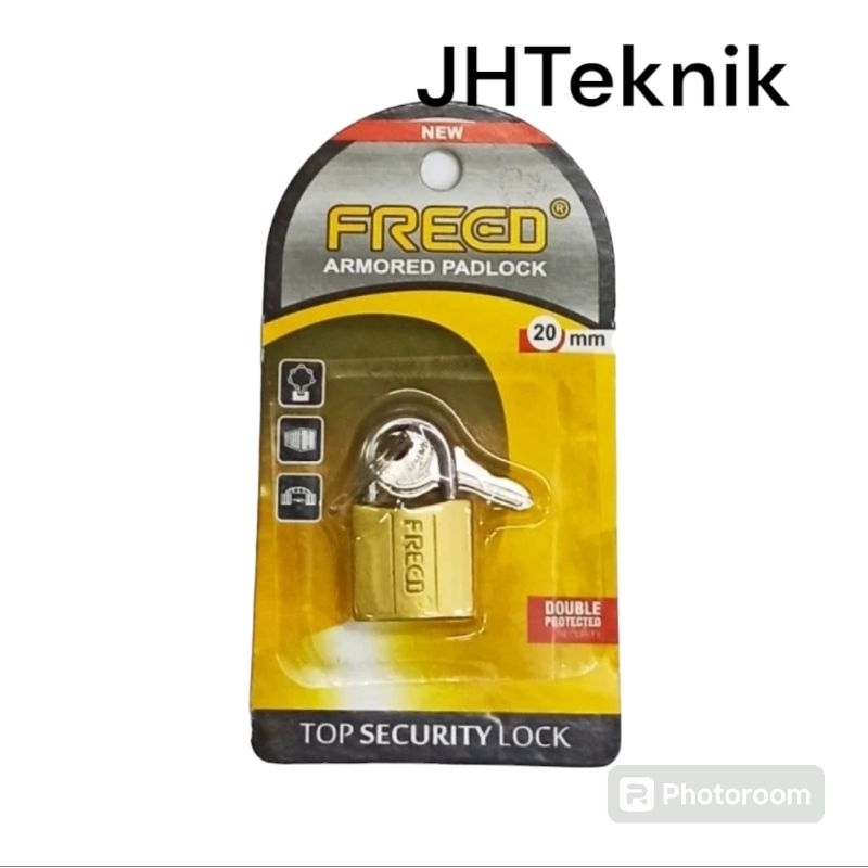 JHteknik Gembok Kuning 20mm,25mm FREED/Gembok Koper Kecil 20mm 25mm