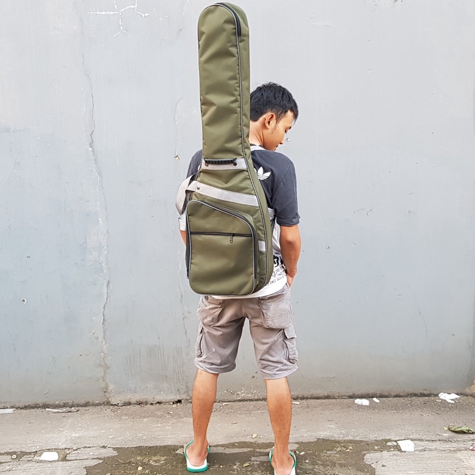 Kejutan Promo  Tas gitar listrik tebal anti air bass elektrik terbaru murah gigbag hardcase