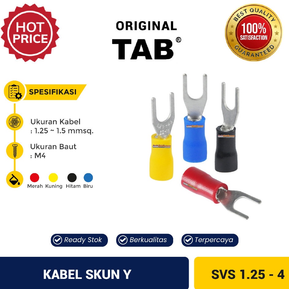 KP8 Kabel Skun Y 15mm M4 Sekun Garpu SVS 125  4 TSS ASLI GROSIR  MURAH