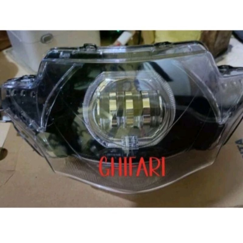 Kedok Reflektor Plus Mika Kaca Lampu Depan Supra X 125 Lama Custom Biled Lensa 4 Mata Super Terang