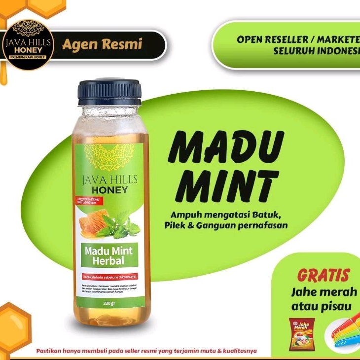 

Javahills honey Madu mint java hills batuk pilek radang /Asma herbal alami dengan 100 ℅ Madu murni