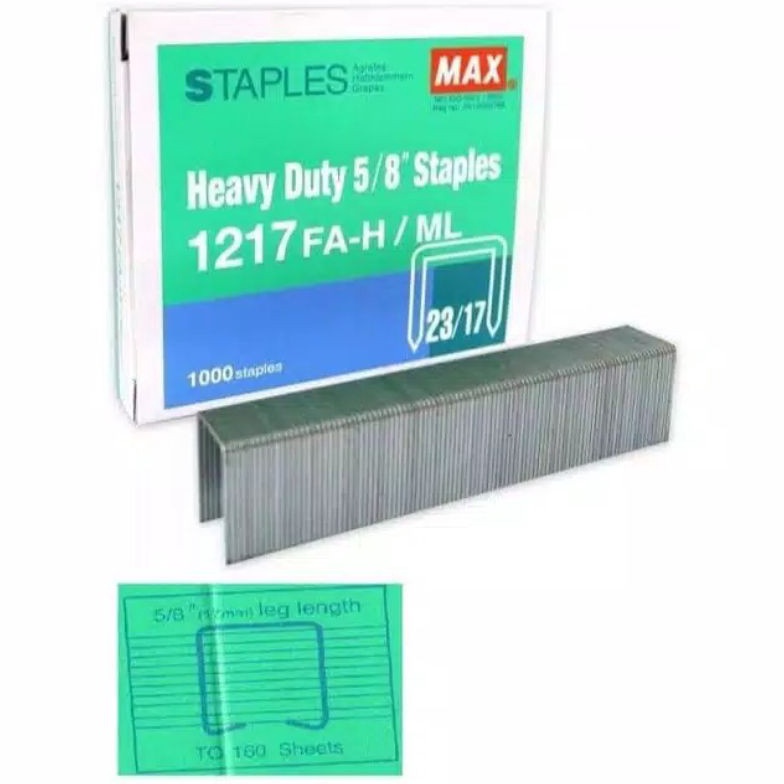 

PROMO Isi Staples Max Heavy Duty 58 1217 FAH ML 2317 Stapler