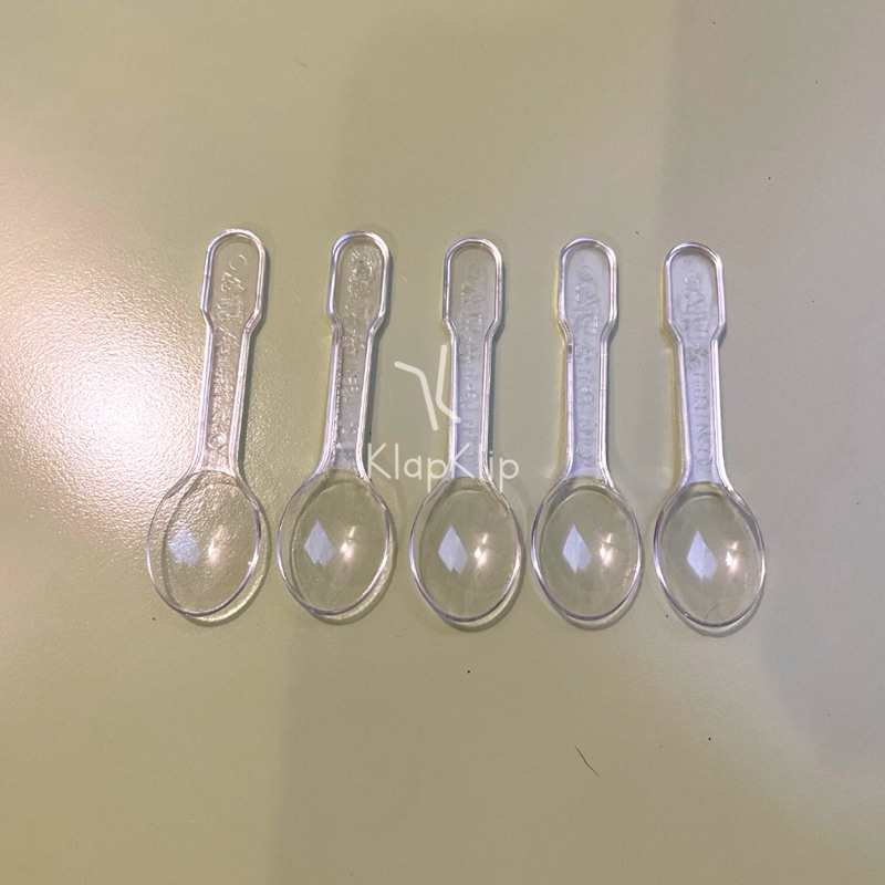 100pcs Sendok Jelly Plastik / Sendok Plastik Ice Cream / Sendok Plastik Kecil - Sendok Puding Kecil