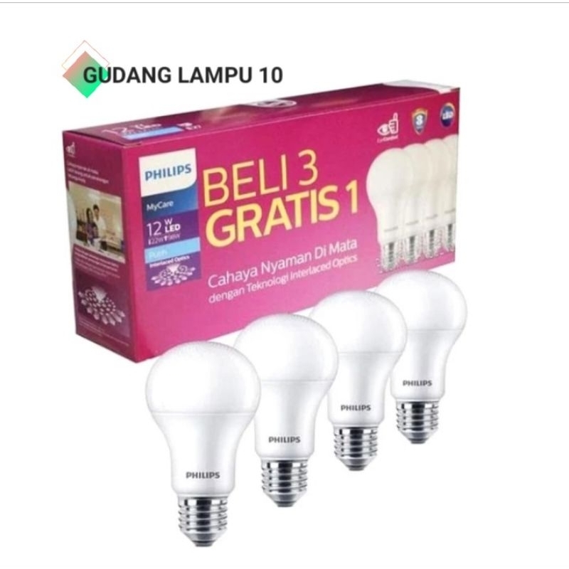 Bulb Multipack LED 12 Watt PHILIPS Isi 4