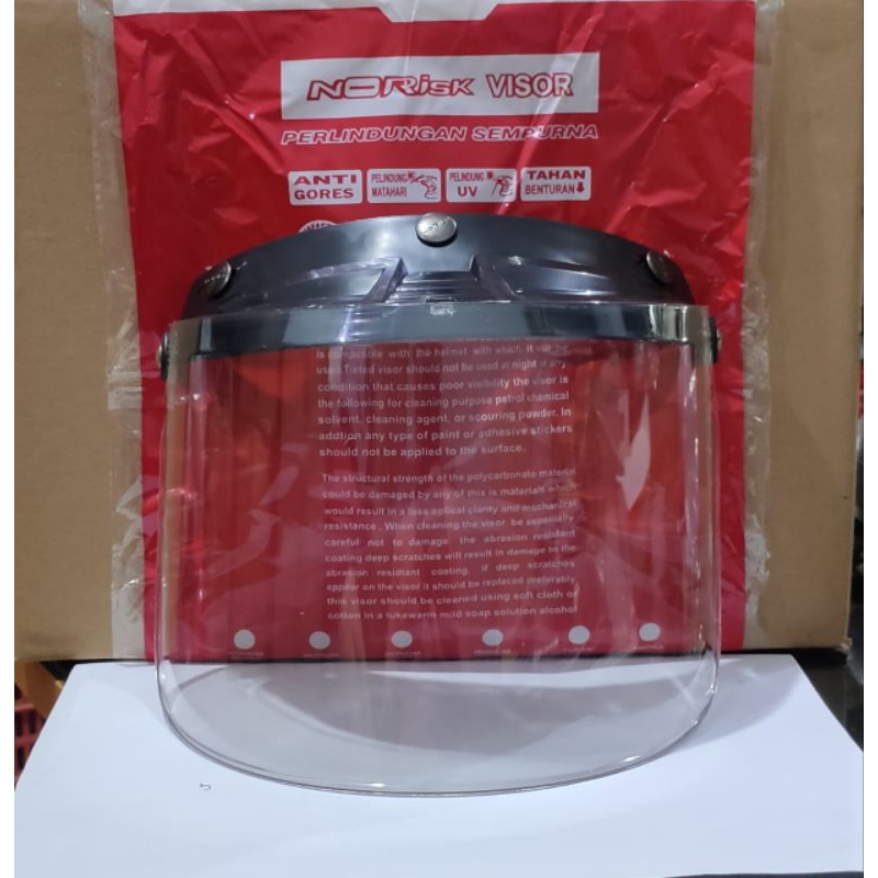 KACA HELM BOGO KACA HELM RETRO DATAR BENING