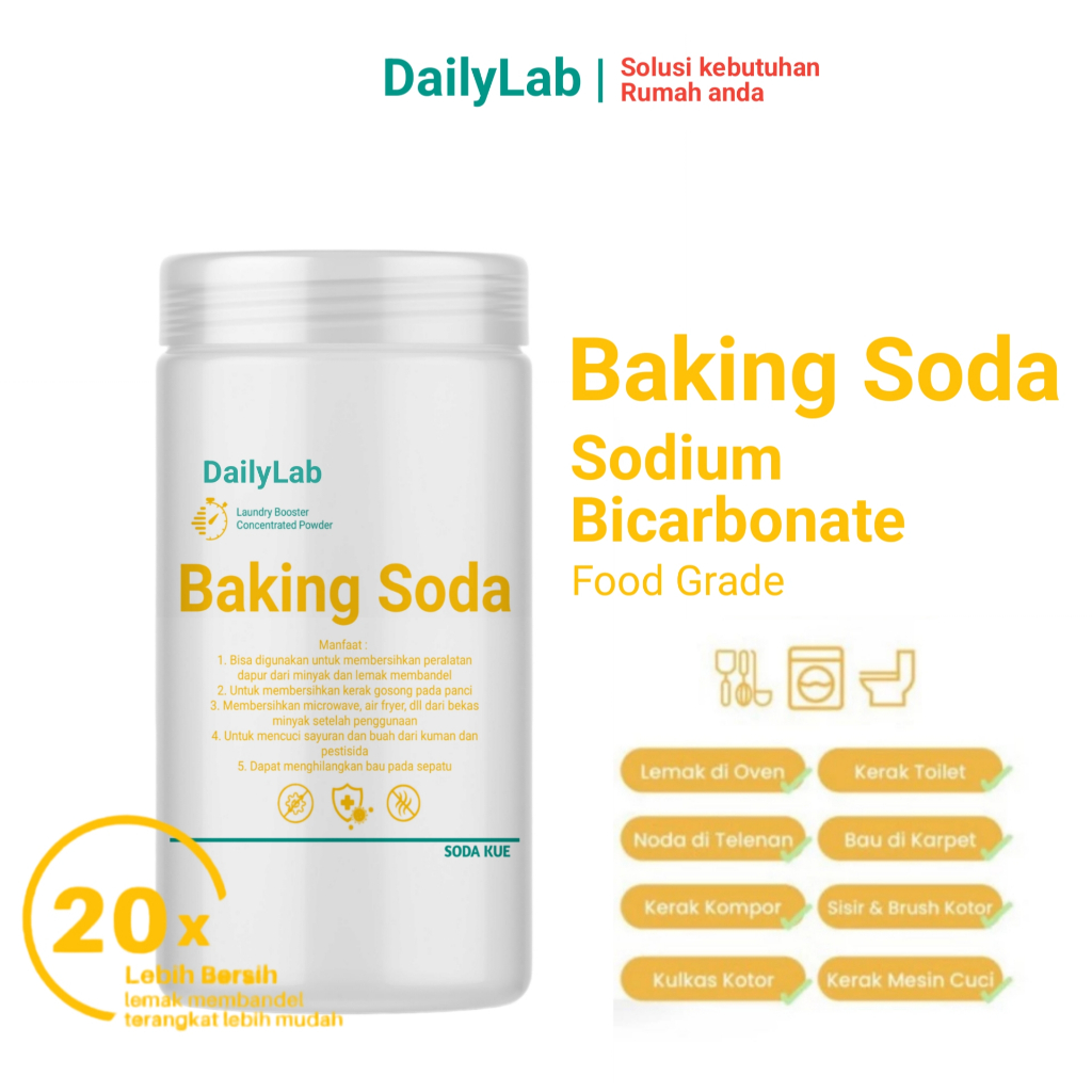 

Baking Soda - Sodium Bicarbonate Food Grade / Soda Kue 1Kg Toples