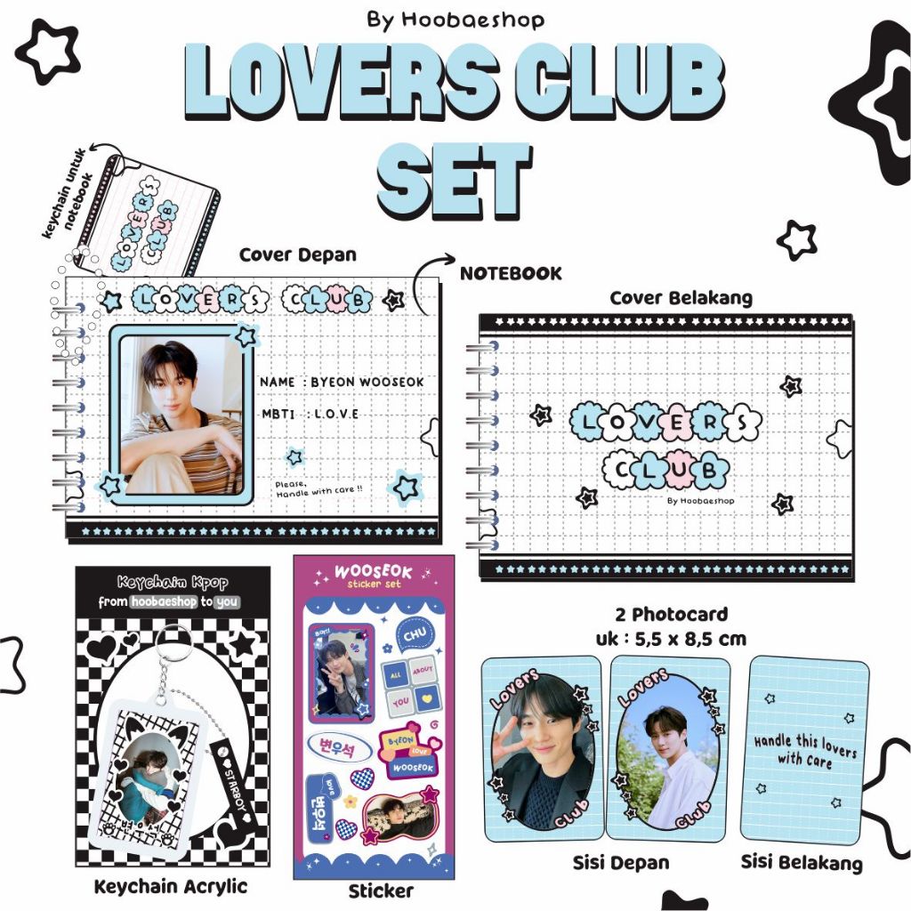 LOVELY RUNNER - RYU SUNJAE - IM  SOL - BYEON WOOSEOK - KIM HYEYOON PAKET NOTEBOOK - PHOTOCARD - KEYC