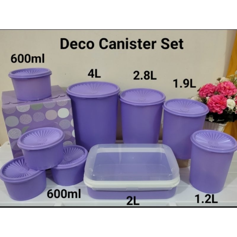 Deco Canister/Deco Canister tupperware/Deco canister Lilac/Deco canister ungu/Tupperware Malaysia/Tu