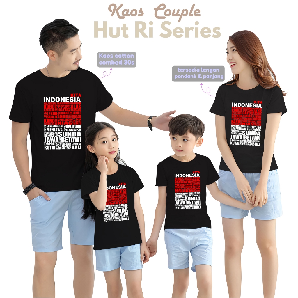 Kaos Couple 17 Agustus Merah Putih / Baju Kemerdekaan Indonesia