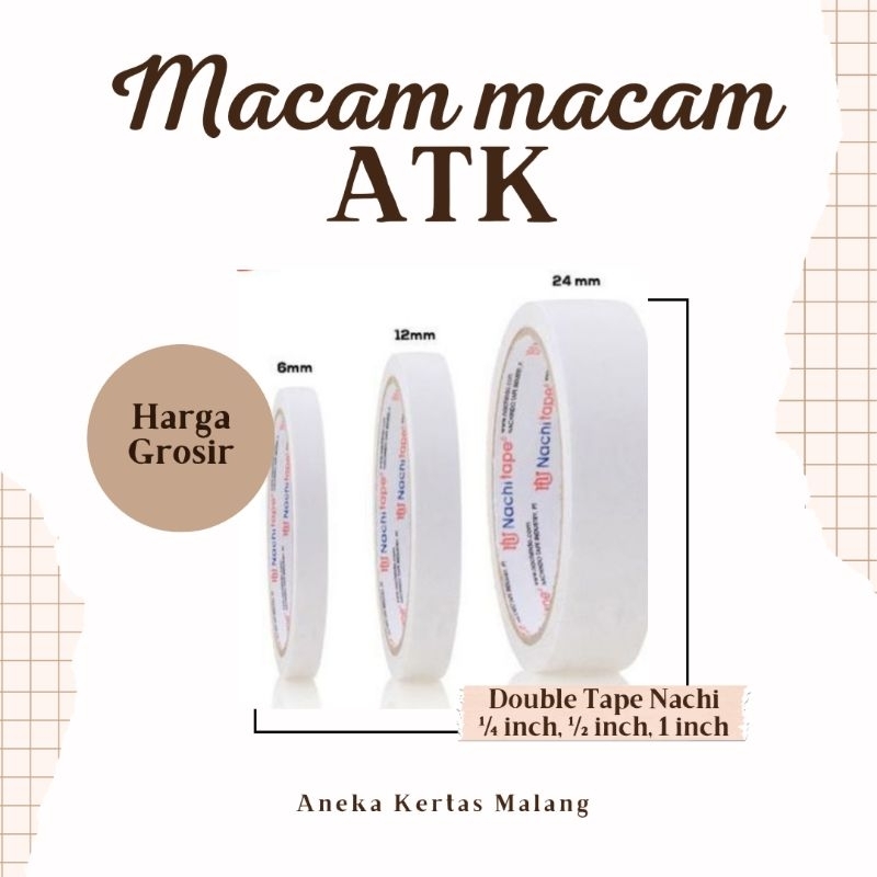 

Double Tape Nachi Berbagai Ukuran (Cek Deskripsi) | ATK