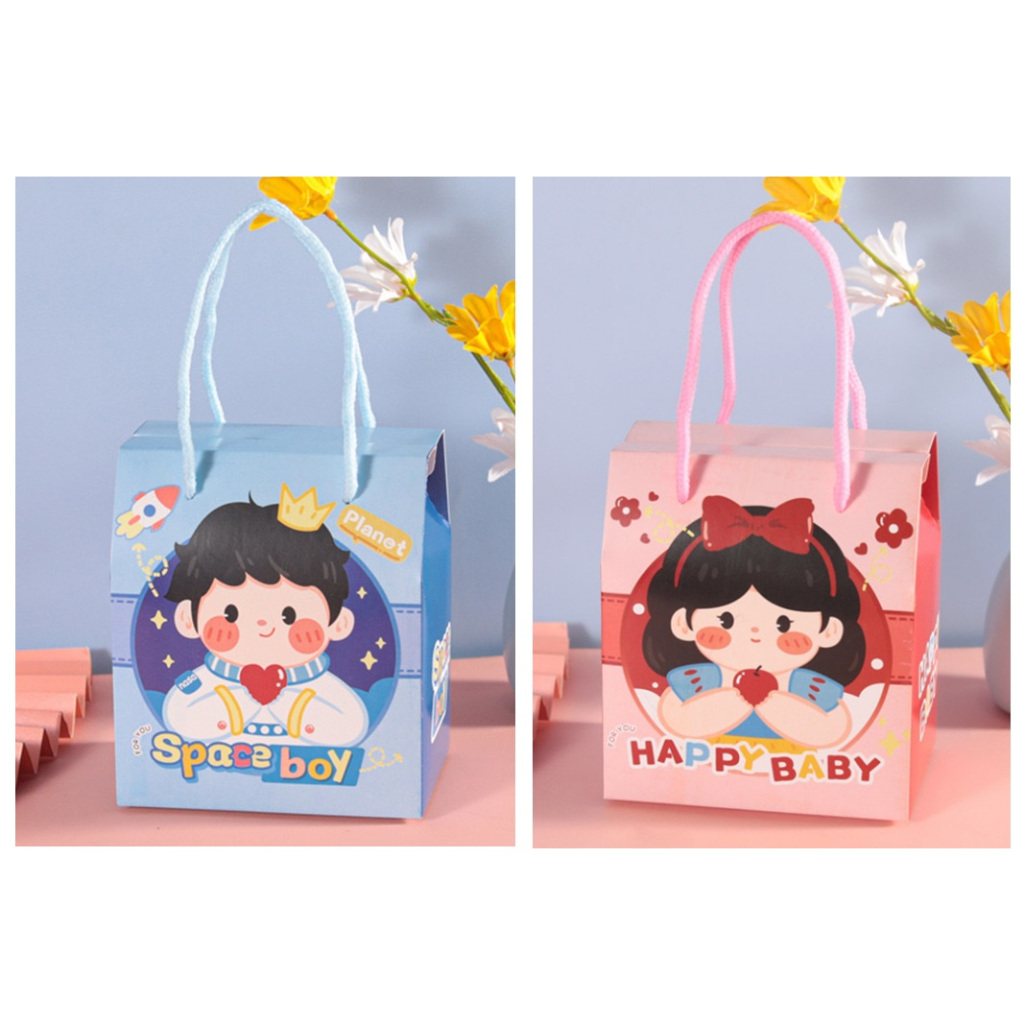 

Tas Souvenir Ulang Tahun - Tas Bingkisan Ulang Tahun - Goodie Bag - Tas Hadiah Ulang Tahun Anak-Anak Model Kertas Motif Space