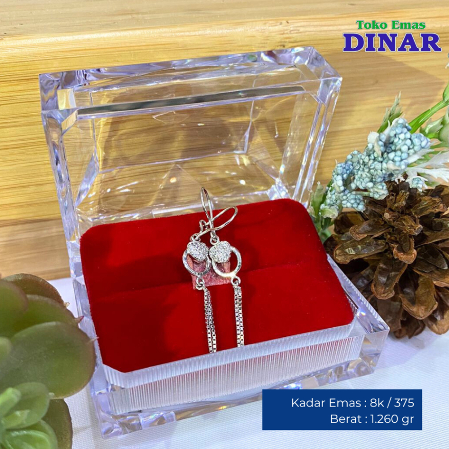 ANTING GONDEL CANTOL MODEL PUTIH - EMAS MUDA - KADAR 8K