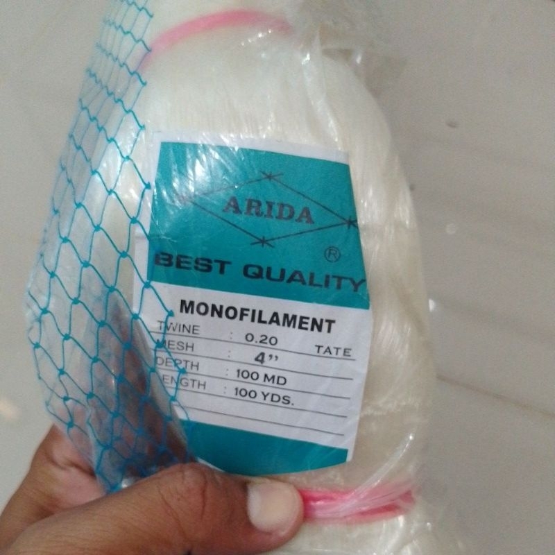 jaring ikan ARIDA 4 INCH 0.20 100MD/100YDS TATE JARING ARIDA