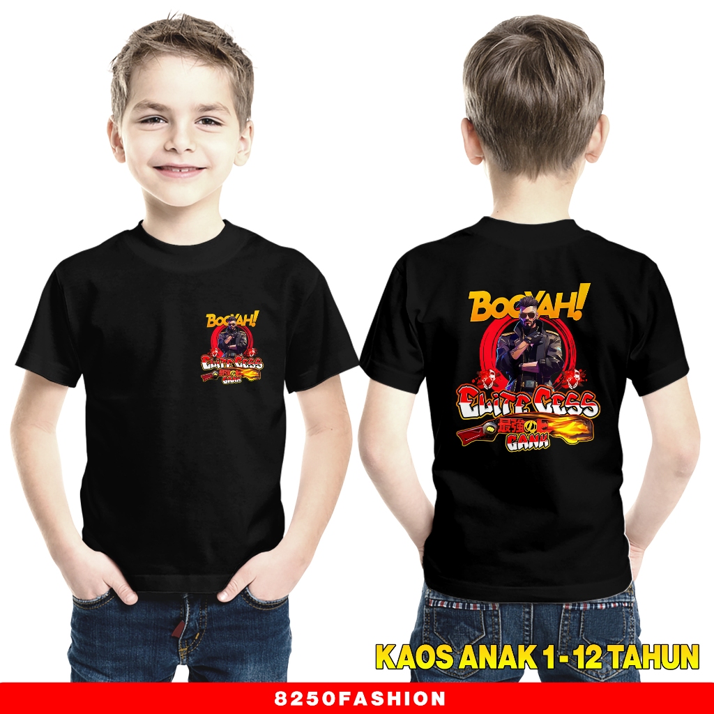 KAOS ANAK - KAOS KARAKTER BOOYAH - SG OPM - BAJU UNTUK ANAK COWOK CEWEK - BAJU DISTRO - BAJU UNISEX 