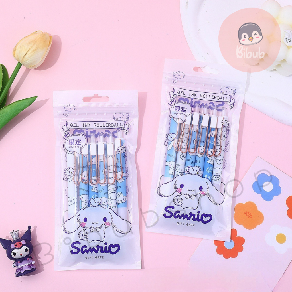 

PULPEN GEL MEKANIK 0,5mm 1 SET isi 6 Motif SANRIO PREMIUM CINNAMOROLL BLUE WHITE SERIES TINTA HITAM GEL / BALLPOINT BLACK / BALLPOINT HITAM OFFICE STATIONERY / ALAT TULIS SEKOLAH Kantor