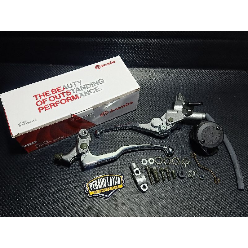 MASTER REM BREMBO TABUNG PISAH HANDLE KROM KRS MASTER REM SET KOPLING MERK BREMBO