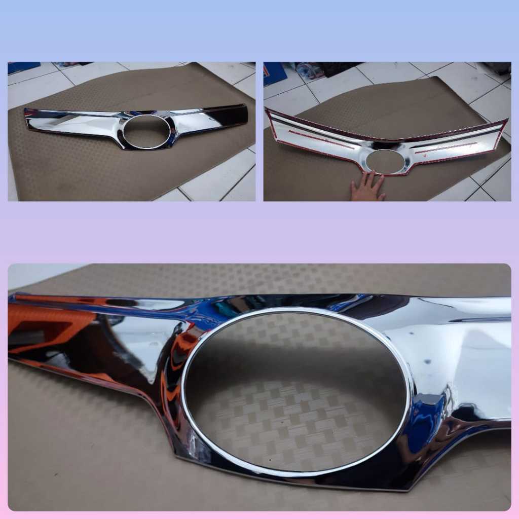 cover grill depan mobil avanza veloz 2019up chrome