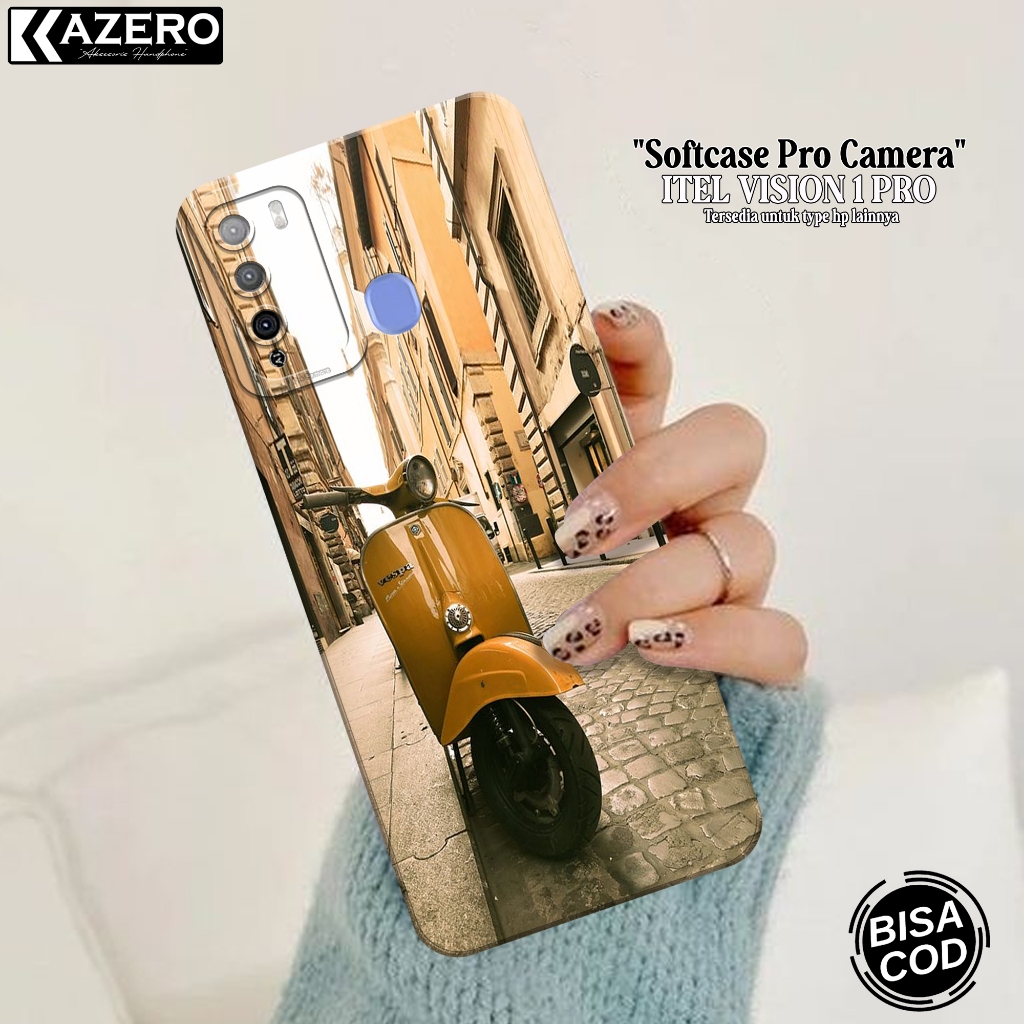 Case Hp Itel Vision 1 Pro - Fashion Case Vespa - Pro Camera - Softcase - Softcase Itel Vision Pro 1 