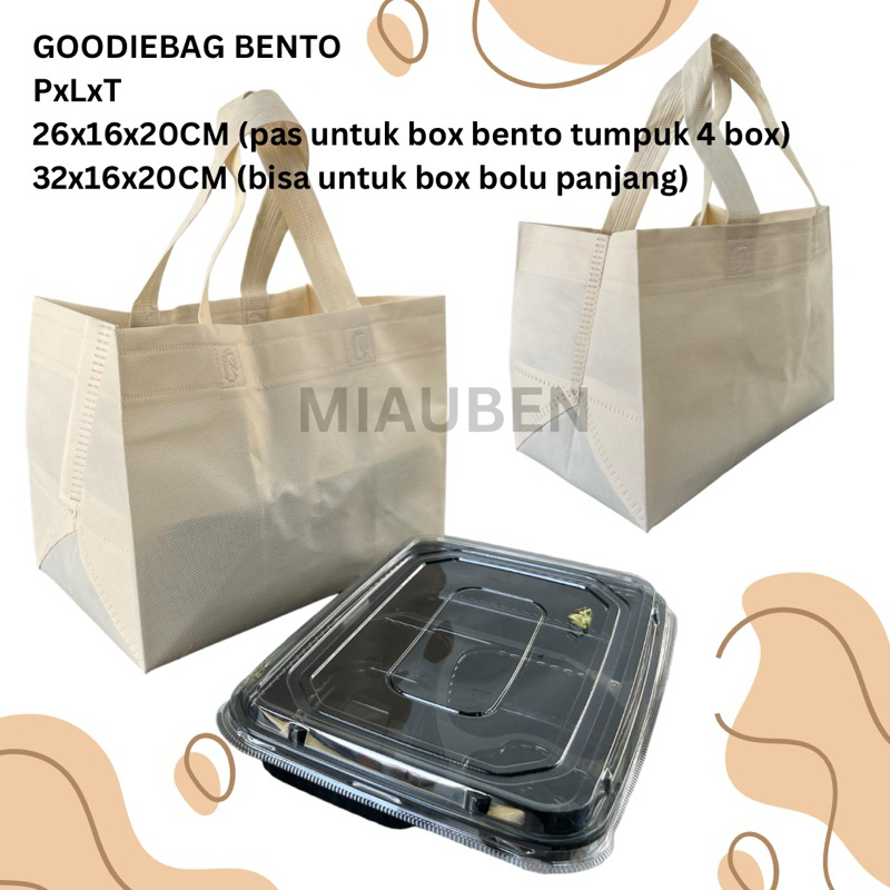 

Goodiebag box bento 26x16x20cm 32x16x20cm tas bento tas tenteng