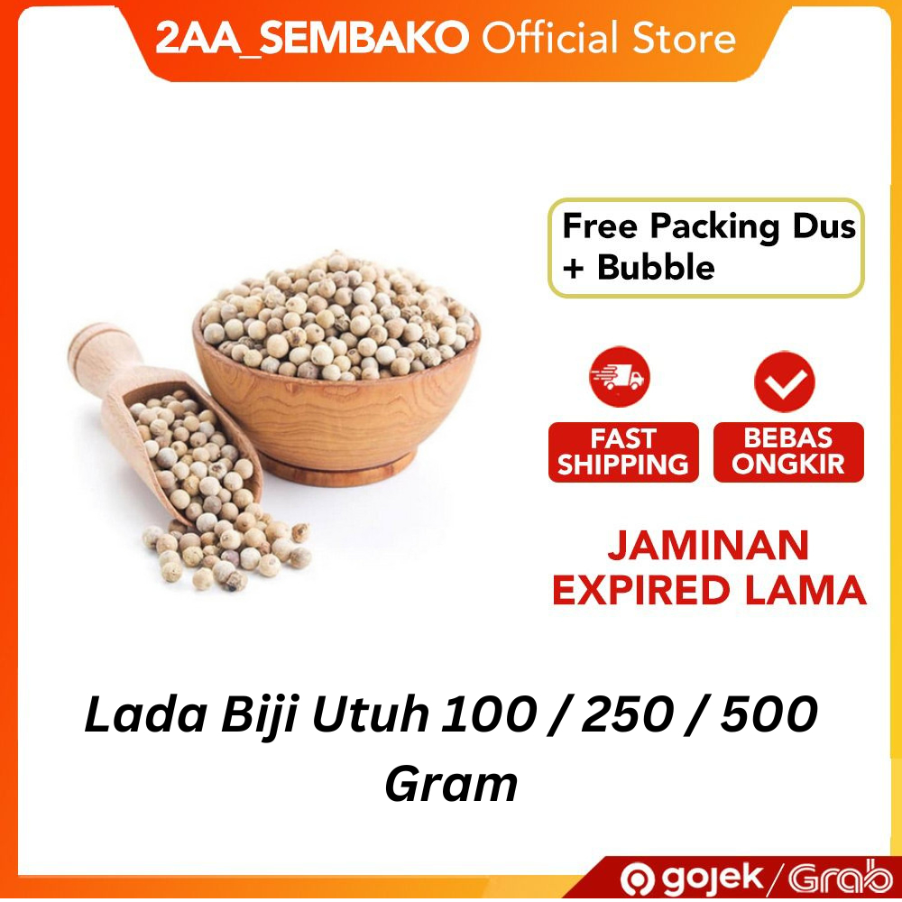 

White Pepper / Lada Biji Putih 100 / 250 / 500 Gram