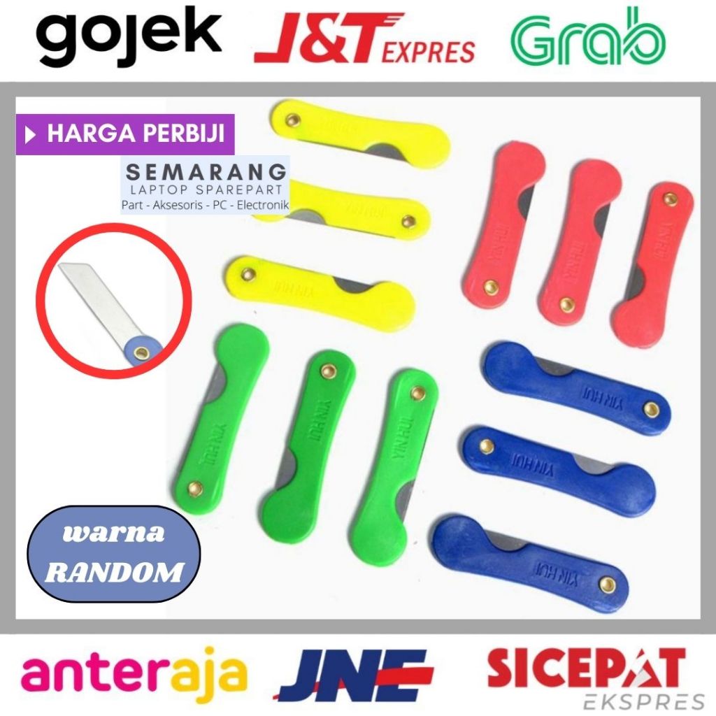 

CUTTER LIPAT Pemes Silet Pisau Kecil Tajam Murah Kater Mini Warna Pemotong