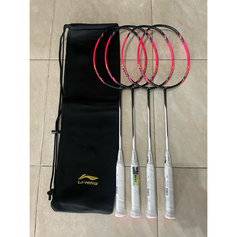 Raket Badminton Lining Halbertec Motor Neon Pink Original