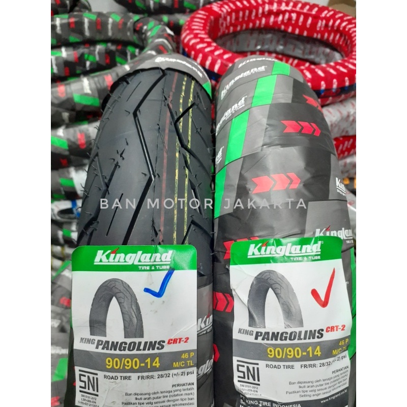 Ban Belakang Matic Tubeless 90/90-14 Kingland Pangolins Ban Luar Semua Motor Matic