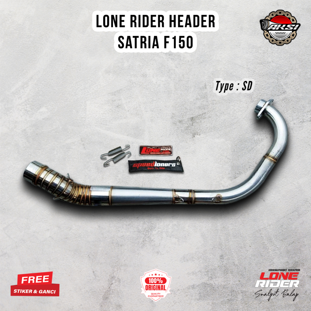 ORIGINAL LONE RIDER Header Pipa Spesial Drag Satria FU - Knalpot Racing Lone Rider