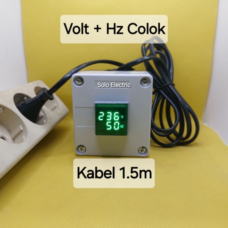 Voltmeter Digital + Hz meter Digital / Volt Hz digital Colok Langsung Pakai