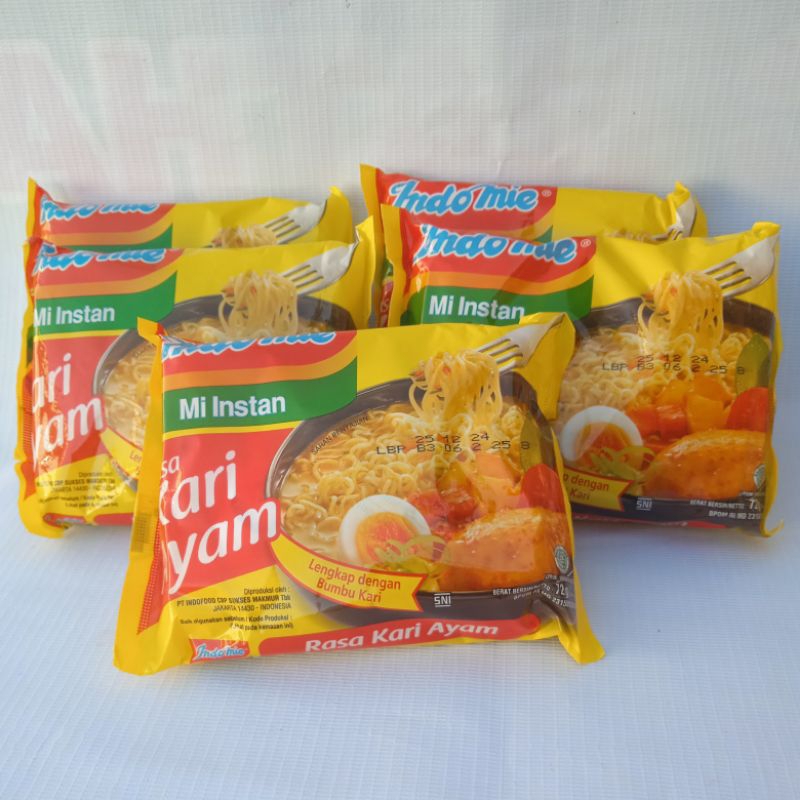 

mi instan Indomie rasa kari ayam bundle 5 bks