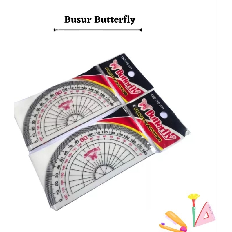 

penggaris busur butterfly 180derajat
